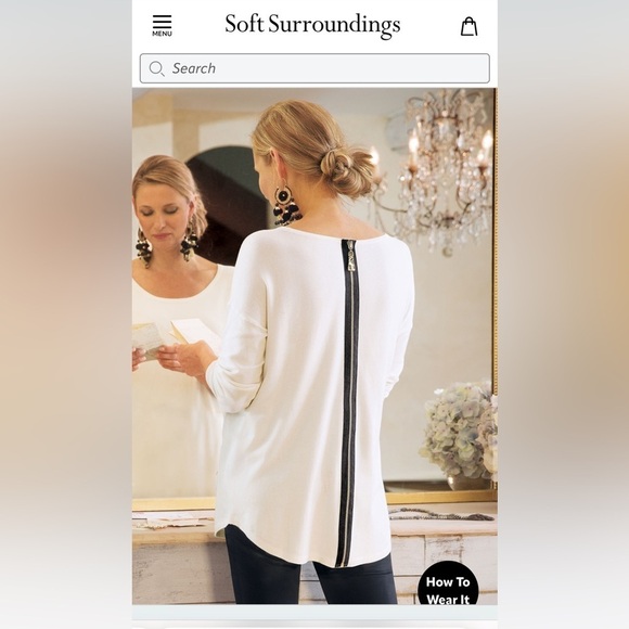 Soft Surroundings Sweaters - Soft Surroundings White Long Sleeve tunic